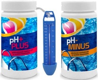 2w1 CHEMIA do BASENU PH+ PLUS PH- MINUS TERMOMETR