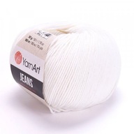 WŁÓCZKA YARNART JEANS 01 BIAŁA BIEL ECRU 0,5 kg 160 m