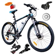 HORSKÝ BICYKEL MTB 26" SHIMANO 18 RÝCHLOSTNÉ KOTÚČOVÉ BRZDY OCEĽOVÝ RÁM 18,5"