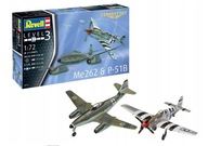 Revell model na zlepenie combat set ME262 + P51B