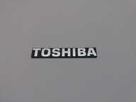 TOSHIBA naklejka emblemat 40 x 6 mm * SREBRNA