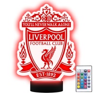 Lampka nocna 3D LED stojąca ozdobna Liverpool FC na prezent