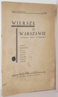 WIERSZE O WARSZAWIE Antologia poezji o Warszawie wyd. 1940 Wilno