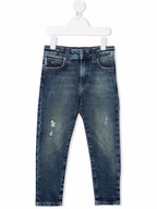 TOMMY HILFIGER GRANATOWE JEANSY DZIURY (4L)