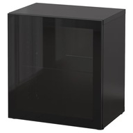 IKEA BESTA Vitrína čiernahnedá Glassvik 60x42x64 cm