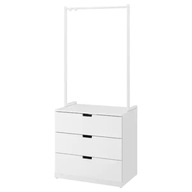 IKEA NORDLI Komoda 3 zásuvky biela 80x192 cm