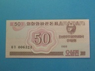 Korea Płn. Banknot 50 Chon P-34 UNC 1988 Rzadszy