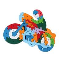 Drevená abeceda číslo farebné kocky puzzle