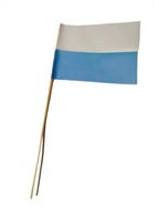 Flaga biało-niebieska materiałowa chorągiewka polski 40 cm.