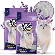 Żwirek dla kota bentonitowy LAWENDOWY CatWalk Compact ZESTAW 2x10L