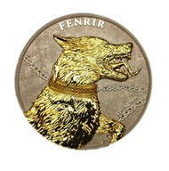 GERMANIA BEASTS - FENRIR 2022, SREBRO Ag .9999, 1oz, ZŁOCENIE Au 24k