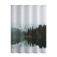 POLYESTER SPRCHOVÁ ZÁCLONA KVET VZOR 150x180cm