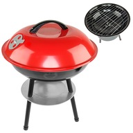 GRILL WĘGLOWY OGRODOWY OKRĄGŁY Z POKRYWĄ 36cm