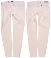 LEE spodnie SKINNY white SCARLETT CROPPED W24 L31