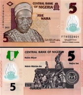 NIGERIA - 5 NAIRA - 2022 - P 38 - UNC + GRATIS *NN