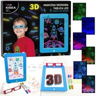 3D MAGICZNA NEONOWA TABLICA 8x EFEKT LED +SZABLONY