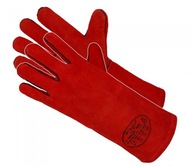Zváračské rukavice kožené dlhé štiepenka Reflex Red 35cm