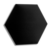 Čalúnený panel Nástenný ČIERNY VELÚR Hexagon Hlava 30x26 cm