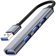 Hub USB Adapter Rozdzielacz Stacja Portów USB Rozgałęźnik x 4 Slim
