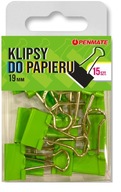 Klipsy do papieru zielone 19 mm