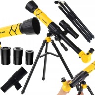 CSILLAGÁSZATI OKTATÓ TELESZKÓP KÉSZLET TÁVCSŐ 3x SZEMÜVEG ÁLLVÁNY GYEREKEKNEK