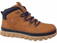 TOMMY HILFIGER TRAPERY KOZAKI BUTY WORKERY BRĄZOWE