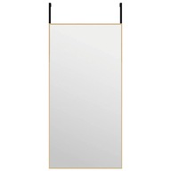 Lustro na drzwi, złote, 40x80 cm, szkło i aluminium