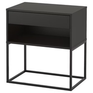 IKEA VIKHAMMER Nočný stolík čierny 60x39 cm