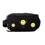 Vrecko ľadvinka taška na bedrový pás čierna Smiley pre chlapca dievčatko