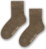 STEVEN ponožky MERINO WOOL 130 tmavo béžová 29-31