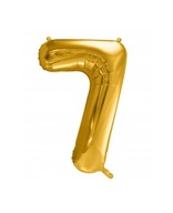 Fóliový balónik CYFRA 7 zlatý – 32" – 80 cm