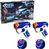 PISTOLET GLOCK CEL LASEROWY PODCZERWIEŃ LASER TAG LAZER MAD ZESTAW 2 SZT.