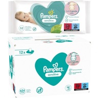 Chusteczki nawilżane Pampers Sensitive 12 x 52 szt