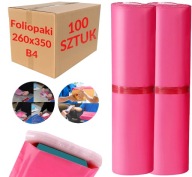 Futártasakok Csomagoláshoz 350x260 mm B4 Rózsaszín - 100 db
