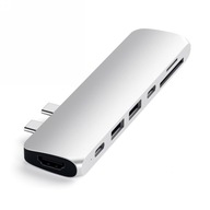 Satechi Pro Hub Adapter aluminiowy Hub z USB-C do MacBook 2xUSB-C 4K HDMI