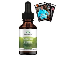 SWANSON GINKGO BILOBA EXTRAKT 29,6ml Pamäť CIRKULÁCIA ÚNAVA STARNUTIE