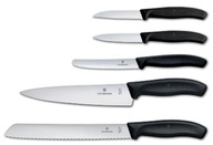 Sada kuchynských nožov Victorinox Swiss Classic Čierna Nerezová Oceľ 5ks