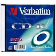 CD-R 700MB 52X VERBATIM SLIM