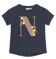 NAME IT t-shirt dziewczęcy 92 glitter FLORAL