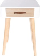 Nočný stolík, 1 zásuvka, 37 x 37 x 48 cm, biely