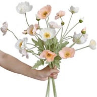 VETVIČKA GA14 MAKI mak kvety umelé ruže kytica stroik dekorácia brečtan