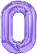 Balon Foliowy Cyfra 0 ZERO Urodziny FIOLETOWY na Hel Dekoracja Party 100cm