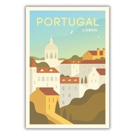 PLAGÁT A3 veľa vzorov miest PORTUGALSKO CESTOVNÉ PLAGÁTY OBRAZY PRE OBÝVACIU IZBU