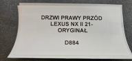 door right front LEXUS NX II 21- original