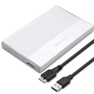 Obudowa Kieszeń na dysk SSD HDD 2.5 cala SATA USB 3.0 5Gb/s do 2TB Srebrna