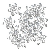 100 ks Kovové filigránové kvetinové prívesky Argent