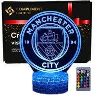 Lampka 3D nocna led usb + pilot Manchester City