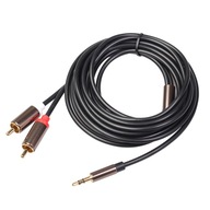 KABEL PRZEWÓD AUDIO MINI JACK 3,5 mm NA 2x RCA CINCH 3M STEREO WTYK AUX