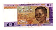 5000 Francs 199-r.Madagaskar