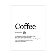 Plagát s nápisom "coffee" 30x40 cm Plagát do kuchyne